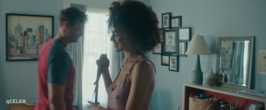 12. Nathalie Emmanuel nude, Britt Lower sexy – Holly Slept Over (2020)
