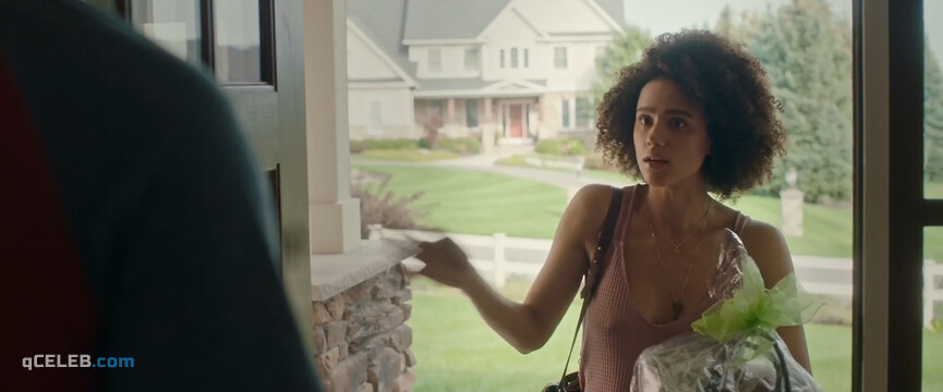 9. Nathalie Emmanuel nude, Britt Lower sexy – Holly Slept Over (2020)