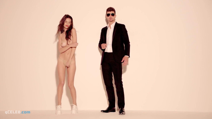 2. Emily Ratajkowski nude – Blurred Lines (2013)